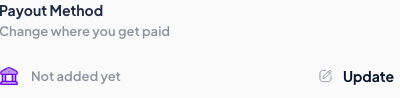 Payout Method section